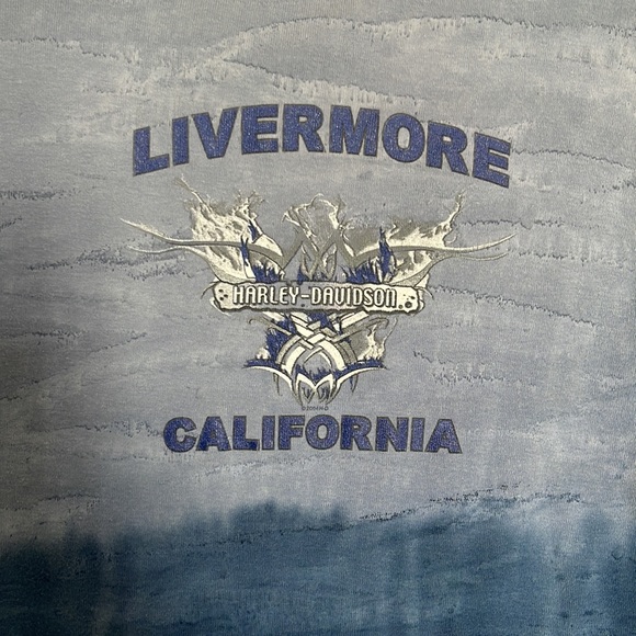 Harley Davidson Blue Ombré Top - Picture 6 of 8